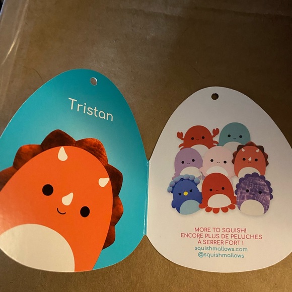 NWT 8” Tristan the red triceratops Squishmallow - Picture 5 of 6